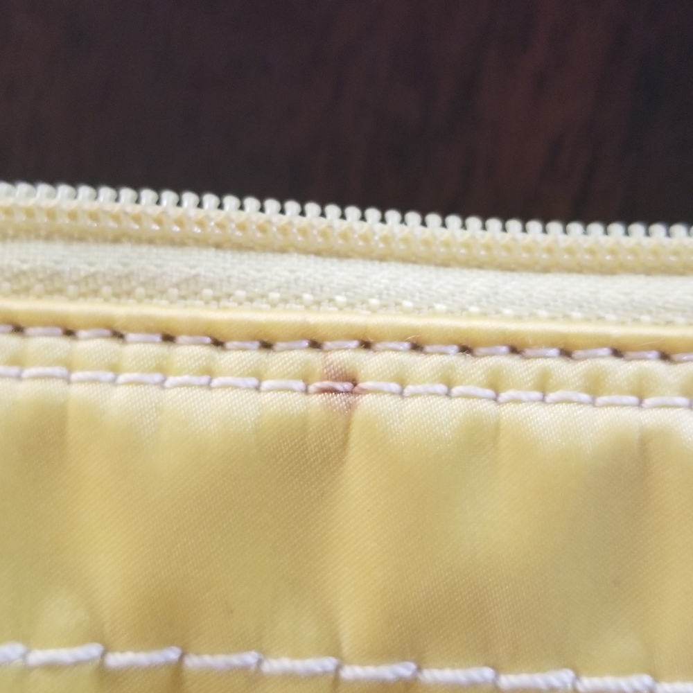 Coach Sunshine Yellow "Satin" Passport Bag - Picture 8 of 9